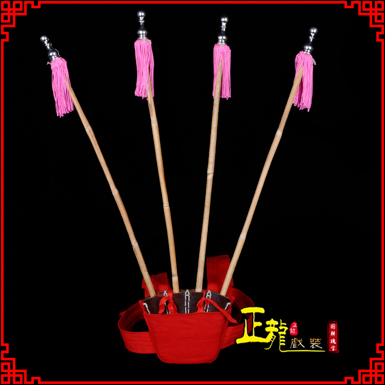 龙陵戏装戏曲用品靠旗男女大靠 靠板 正宗牛皮旗杆旗架