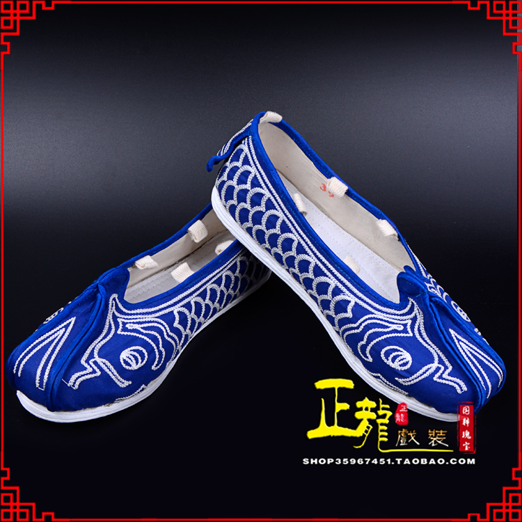 龙陵戏鞋舞台演出鞋水路英雄三义斋布底鱼鳞洒