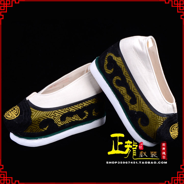 龙陵戏鞋方口鞋老生鞋老旦鞋三义斋纸底内高福字履