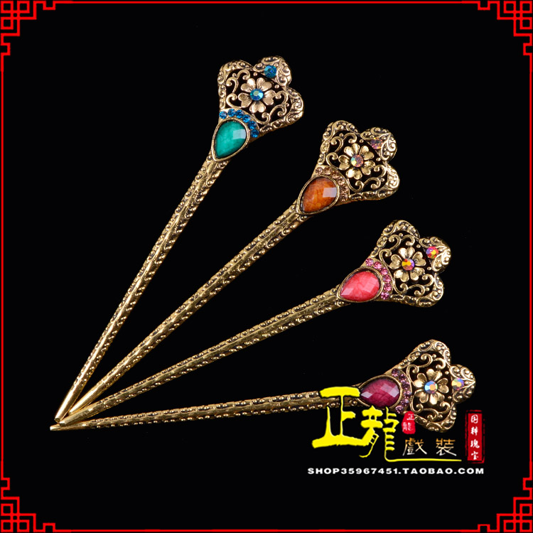 龙陵头饰老旦青衣员外夫人簪子 老旦发簪