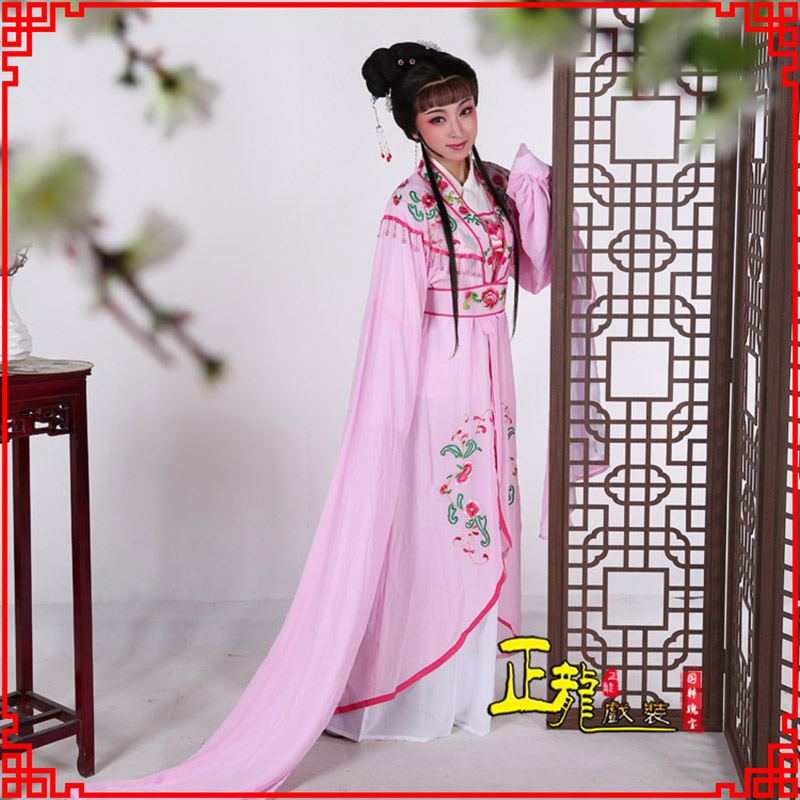 龙陵花旦黄梅戏服古装戏服水袖戏剧假云肩长披